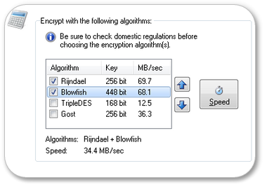Encryption Algorithm Options