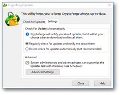 Configuring updater
