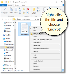 how to encrypt files
